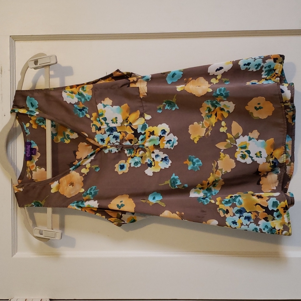 Satin Floral Tank